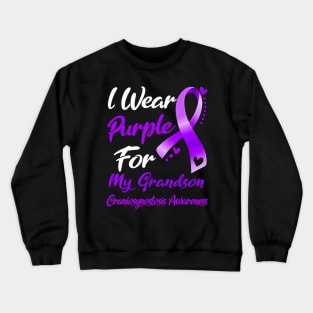 I Wear Purple For MY  Craniosynostosis Awareness Crewneck Sweatshirt